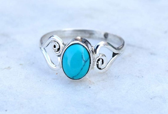 Turquoise Stone ringSterling silver Turquoise ring by avicraft