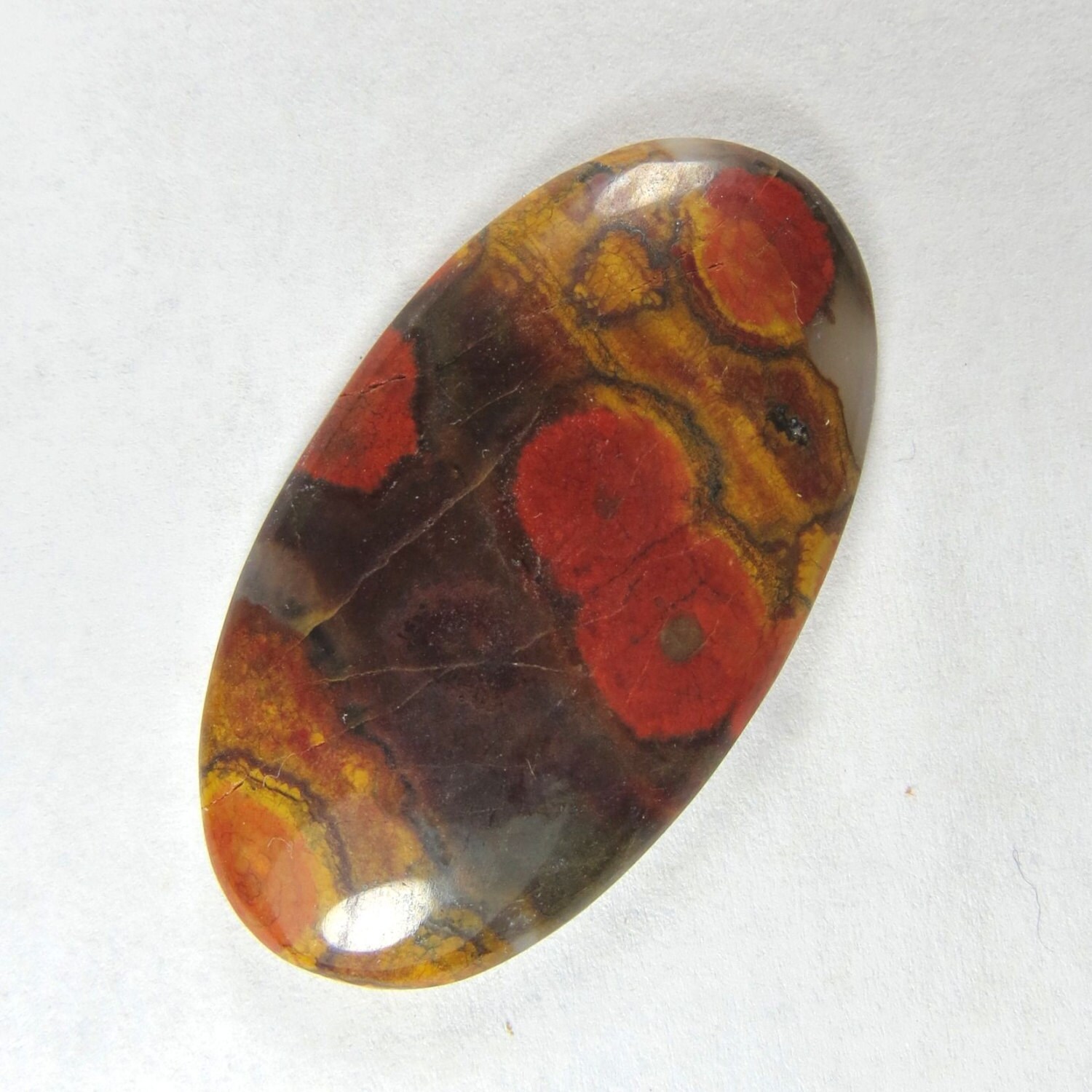 Hill Poppy Jasper Cabochon from TheStoneLab on Etsy Studio