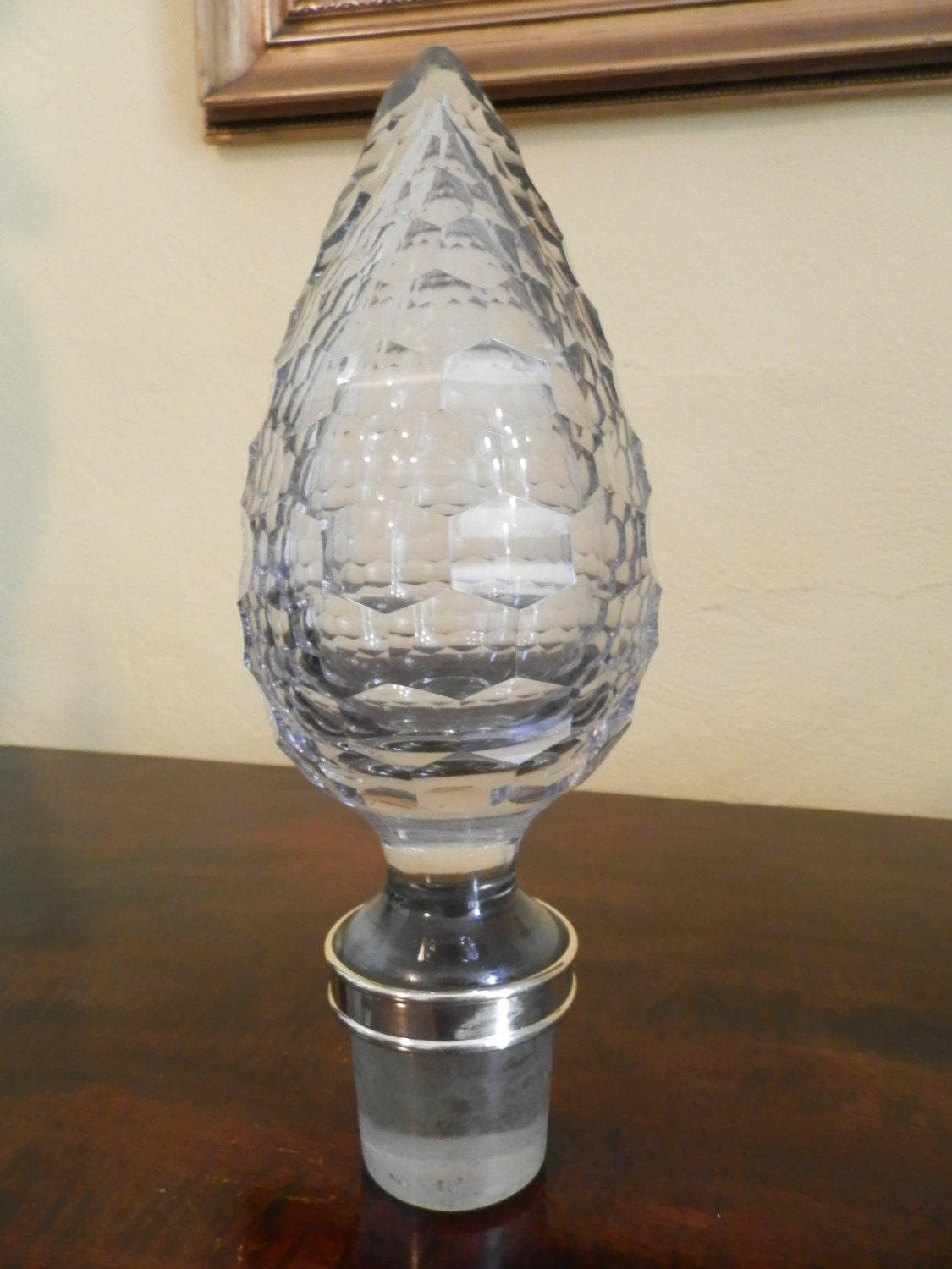 Antique French Newel Post Finial. Stairway Ball. RARE. BIG