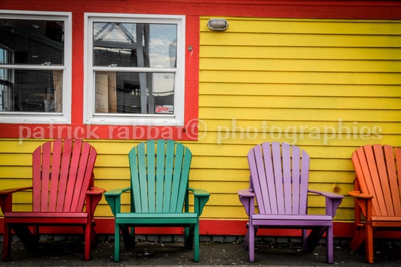 Colourful Adirondack Chairs Photo Fine Art Photography Halifax Nova 