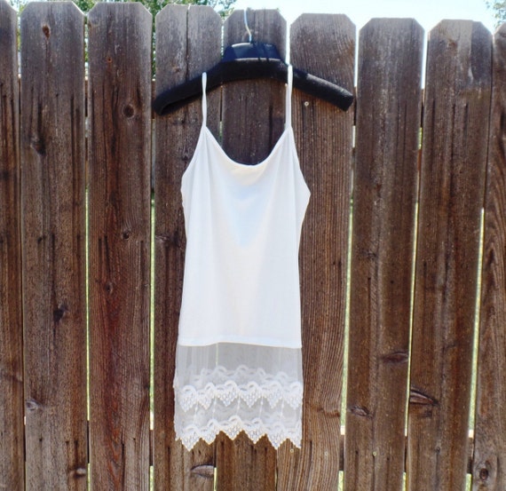 Lace Cami Tank Shirt Extender Womens Top Slip by uptowngirlco