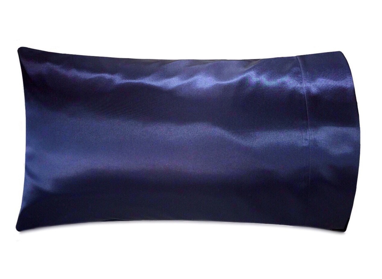 Navy Blue Satin Pillowcase Navy Charmeuse Satin Pillow Case