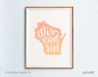 Wisconsin print - Wisconsin art - Wisconsin poster - Wisconsin wall art