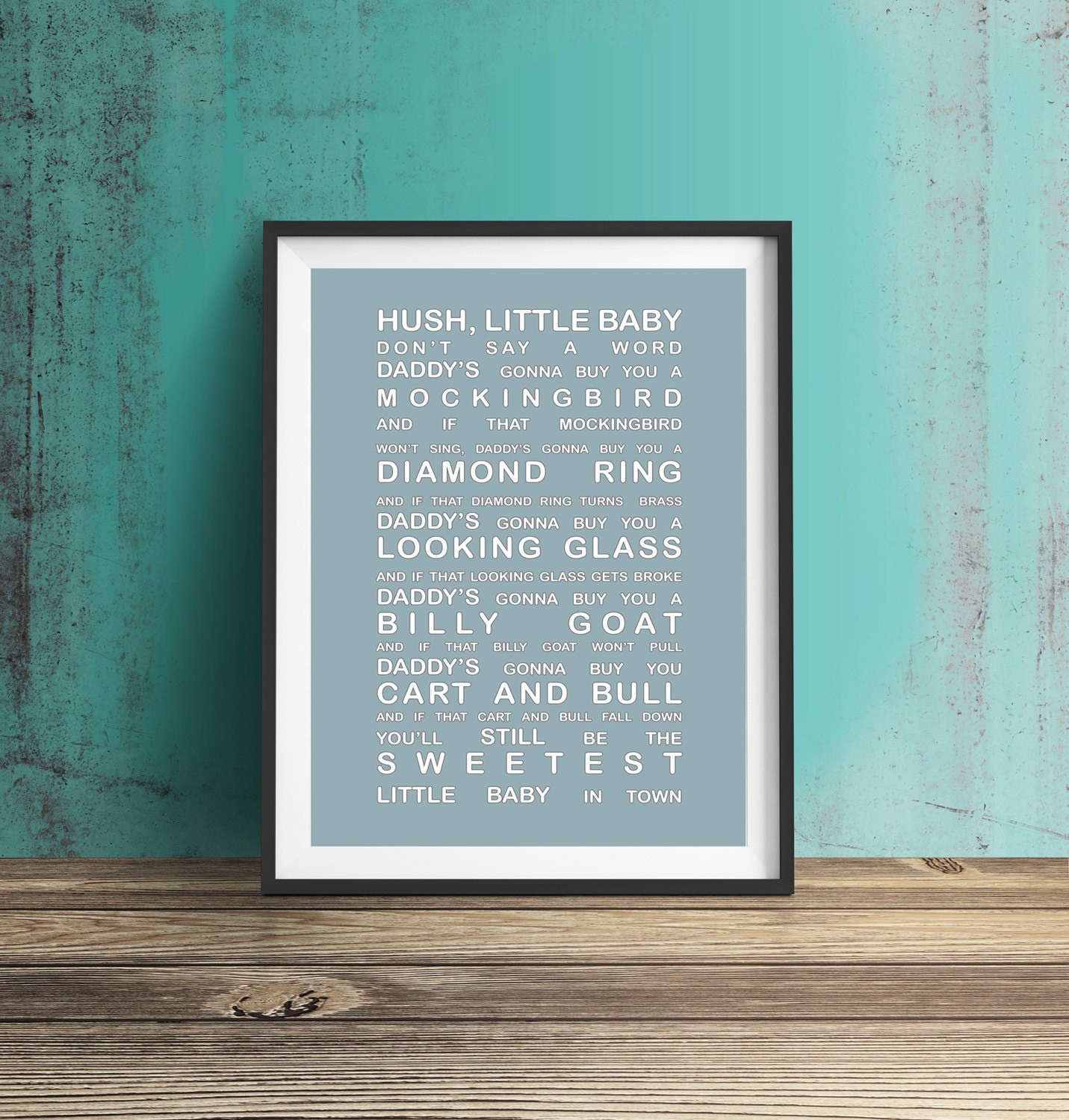 Hush little baby don t say a word nursery decor