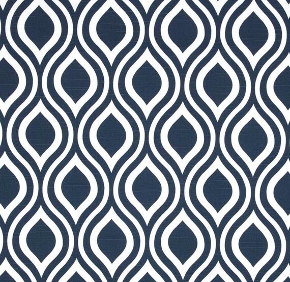 Modern Navy Blue Fabric by the Yard Contemporary by CottonCircle