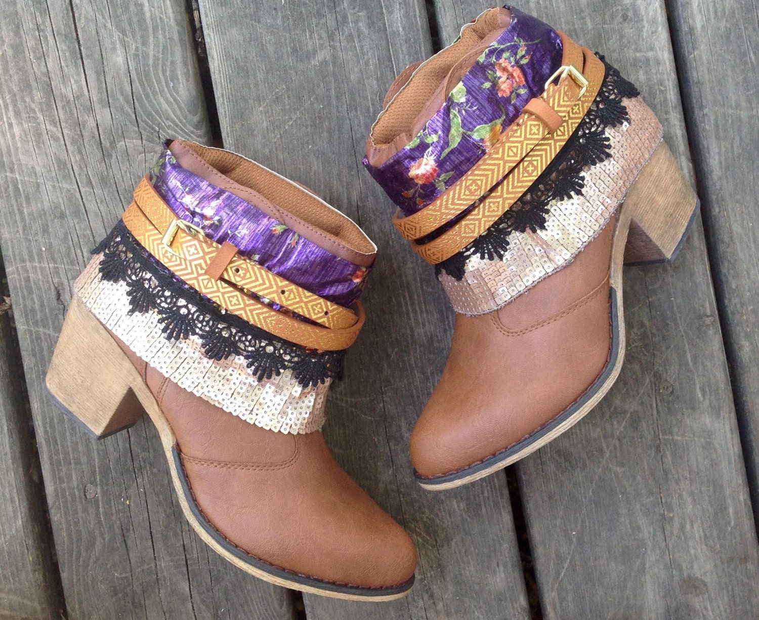 Size 8 Gypsy Fashion Womens Handmade Boho Boots by TheGypsySoles