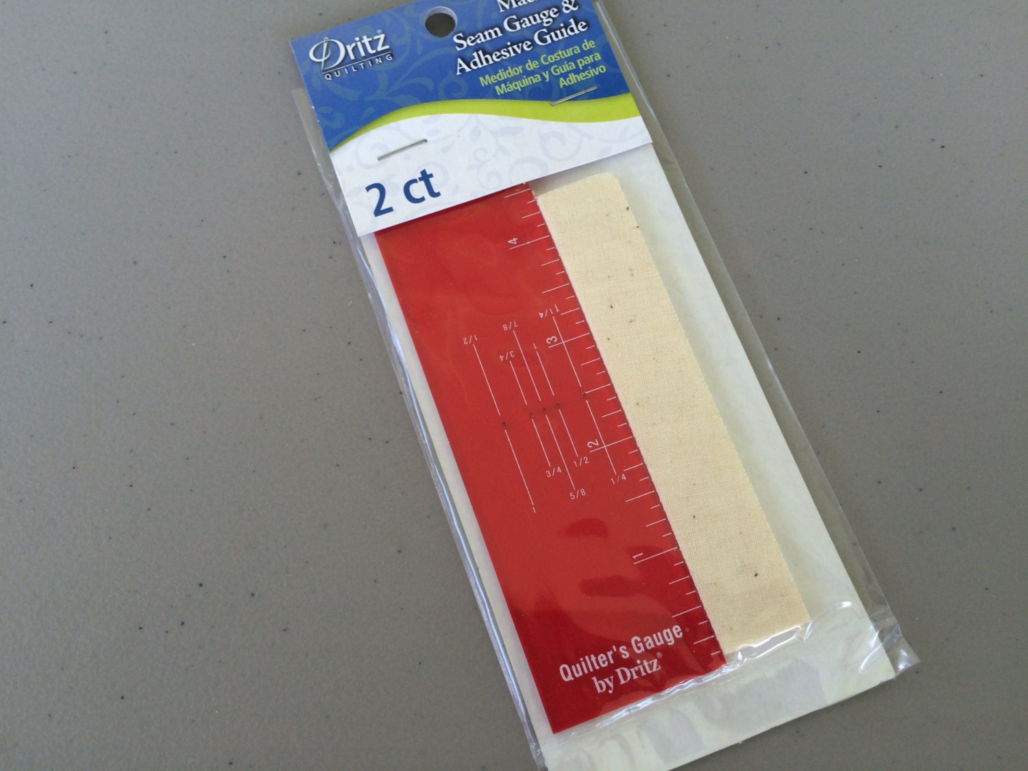 Dritz Quilting Guide Quilters Seam Gauge Adhesive Backed