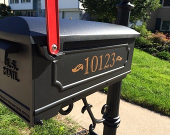 Mailbox Numbers Vinyl Decal Set:2 Vinyl Number Decals- Vinyl House Numbers- House Number Decals-Exterior Grade Address Stickers- Mail Box