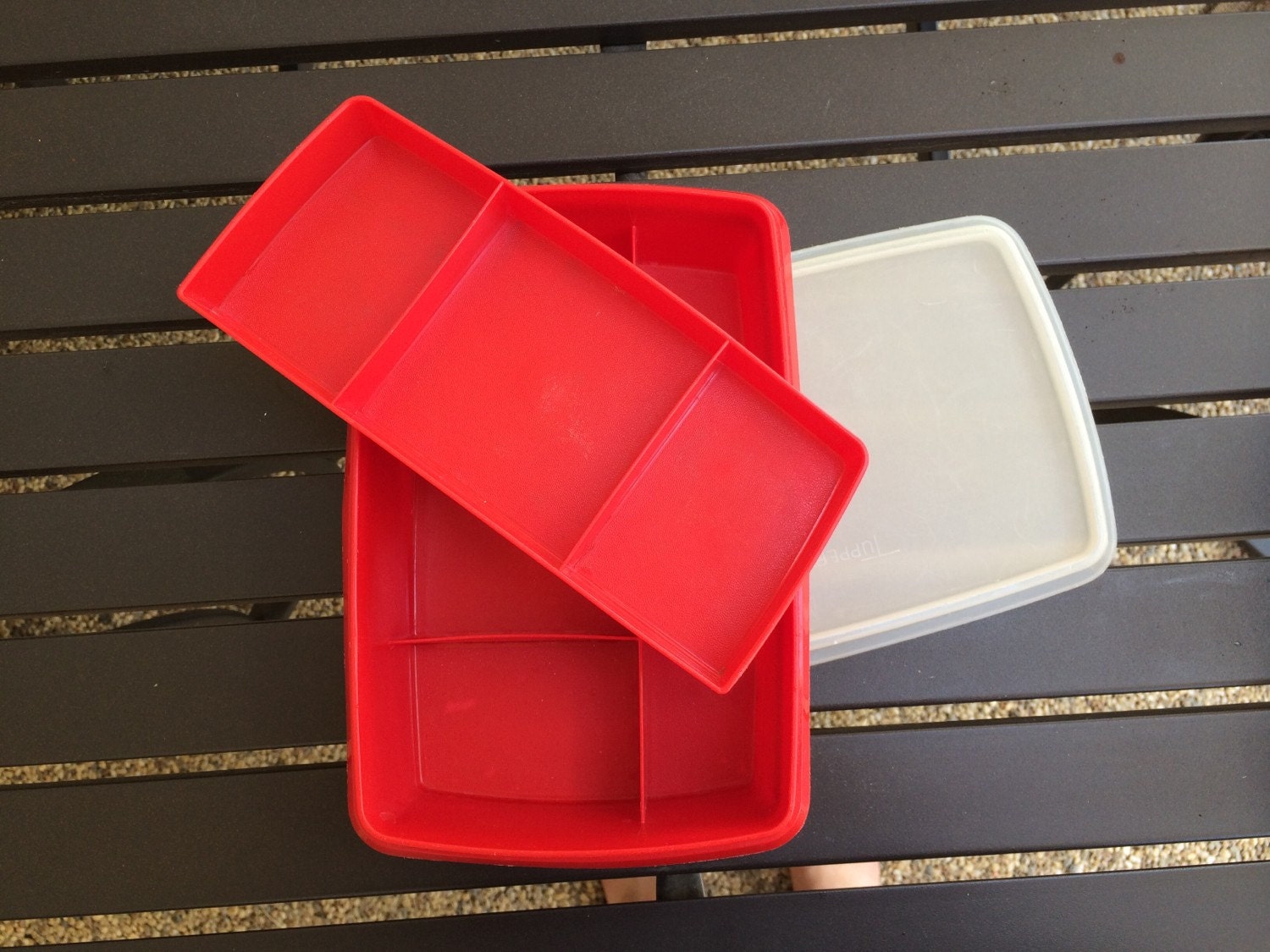 Tupperware Stow N Go Divided Box Tuppercraft Container 