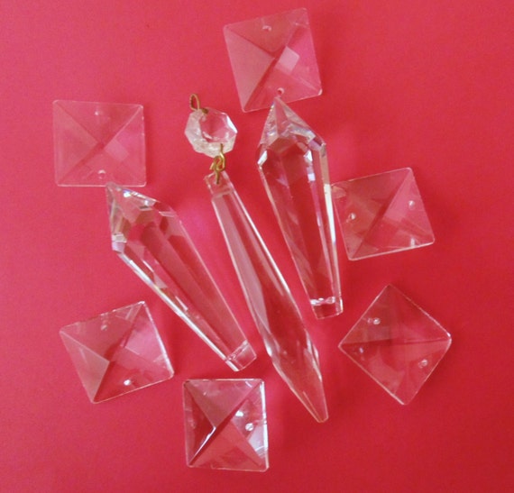 Vintage Crystal Prisms Chandler Prisms Glass Crystals