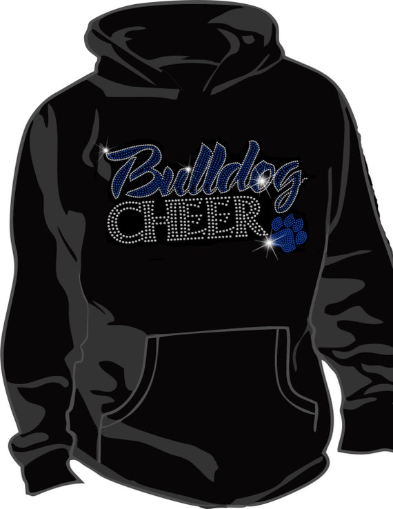 Bulldog Cheer Spangle Bling Shirt