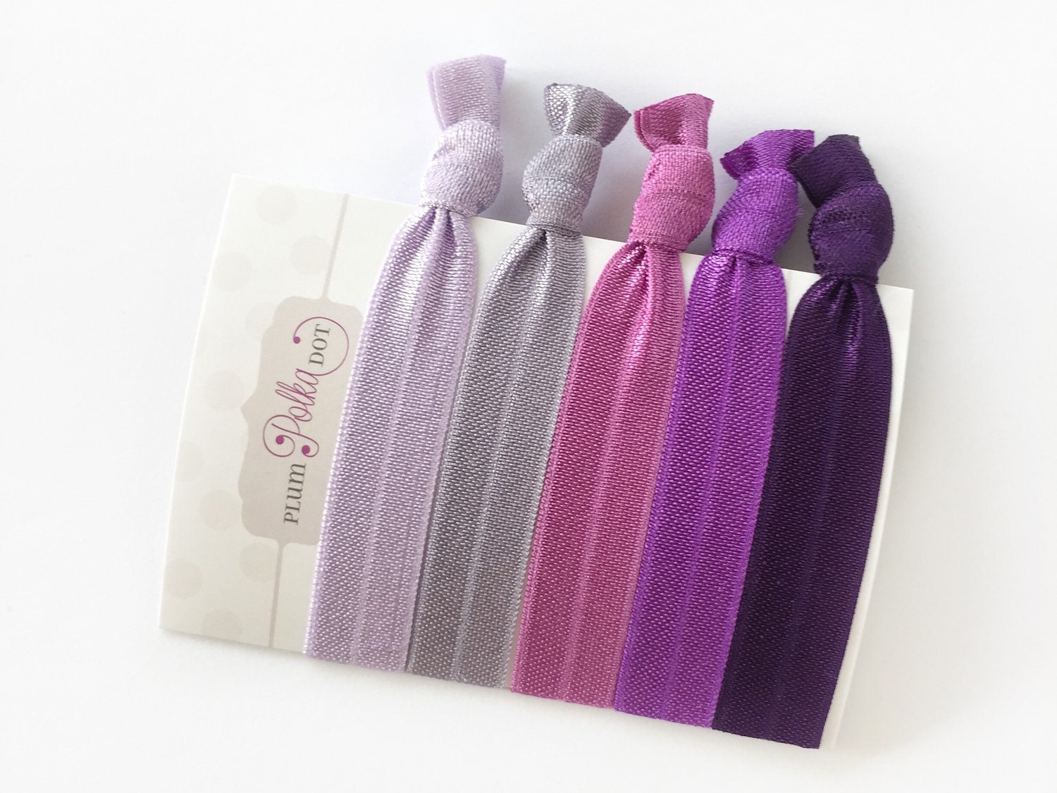 Purple Ombre Hair Ties Purple Hair Ties Set Hair by PlumPolkaDot