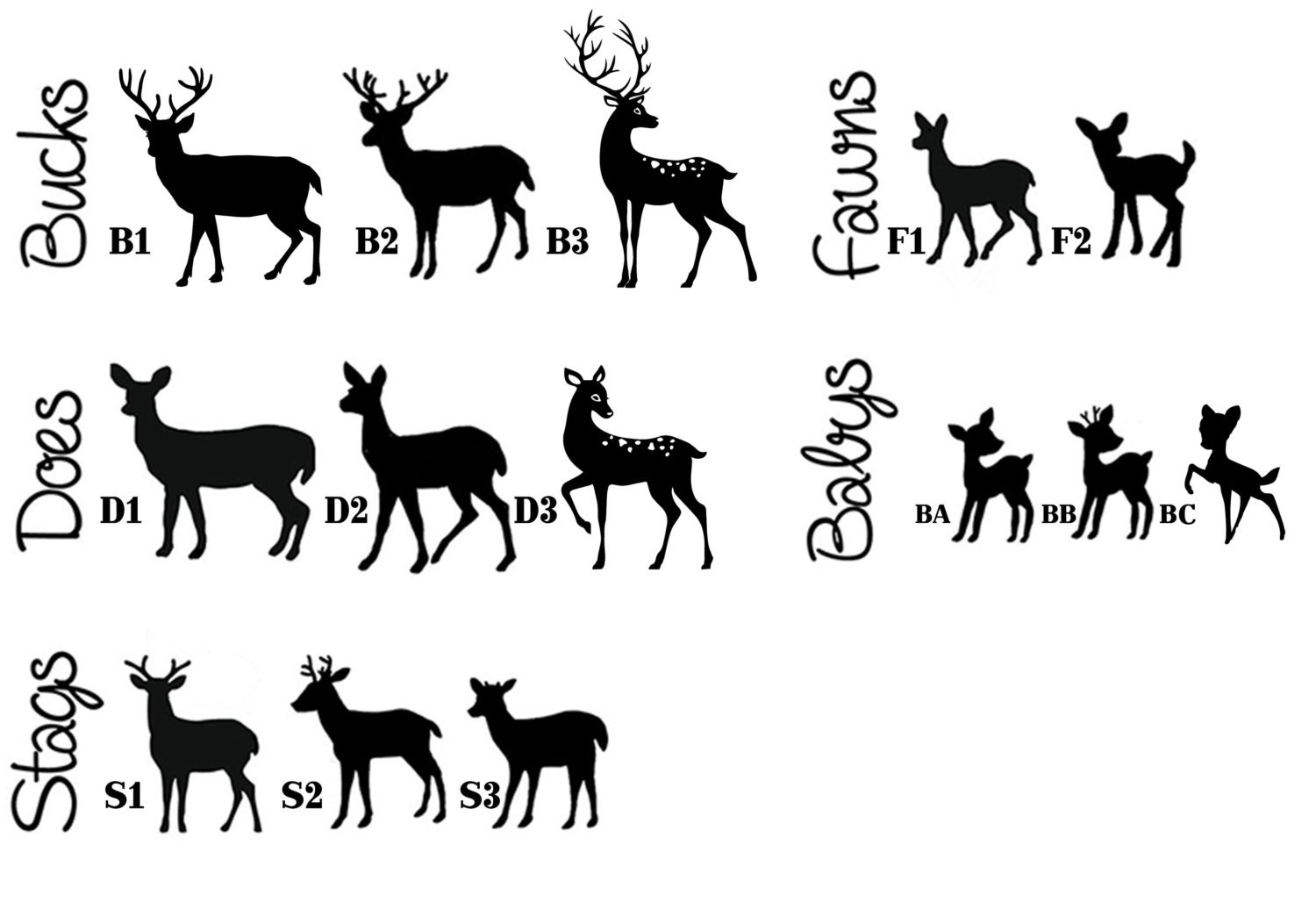 Download Deer Family Car Window Decal Country Decal With Names & My