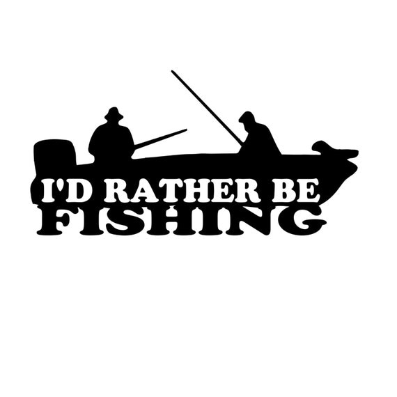 Download I'd Rather Be Fishing Vinyl Decal Sticker New Car Decal