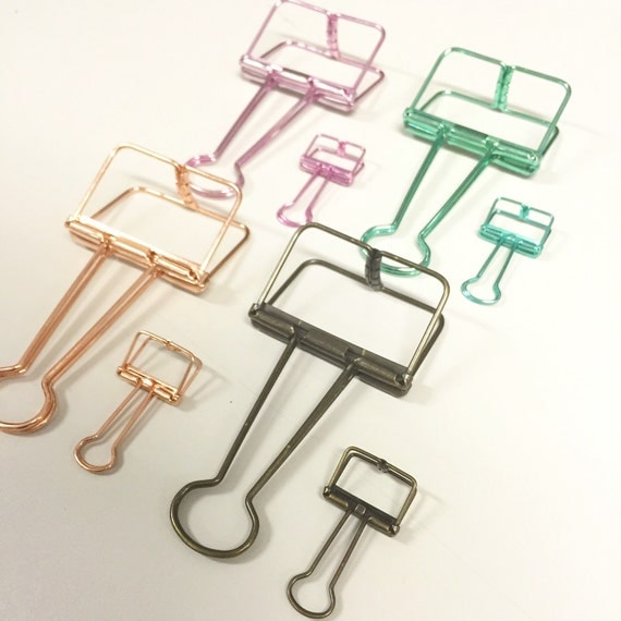 Journal Paper Binder Clips in by MyWriteStuff on Etsy
