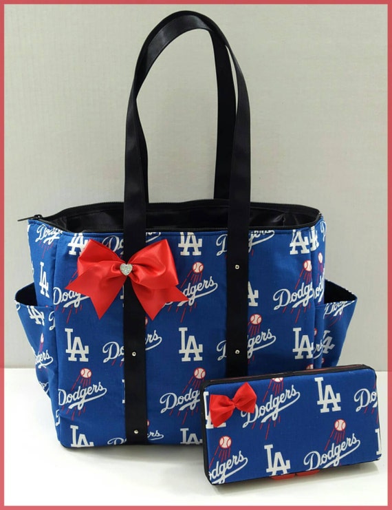 Los Angeles Dodgers diaper bag. Blue. Black. Red. Girl or boy.
