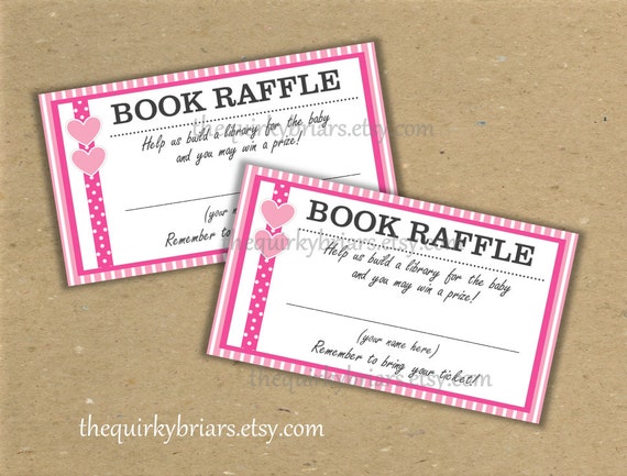 Printable Raffle Ticket Books | printable book raffle tickets baby shower games baby girl Printable Raffle Ticket Books | printable book raffle tickets baby shower games baby girl