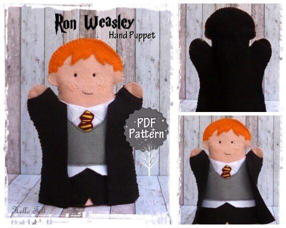 PDF Pattern Felt Ron Weasley Hand Puppet Instant by HelloFelt