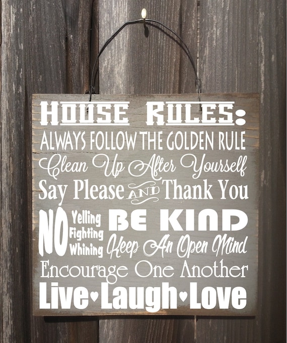 family sign, family, family rules, house decor, family sign wood, family sign home decor, family sayings