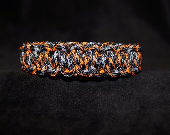Paracord Bracelet Color is Ninja warrion Neon Orange