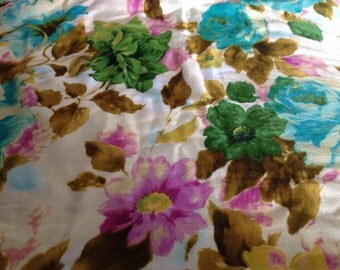 Beige Indian flower soft Cotton Fabric,Indian Cotton Fabric, Indian Fabric, soft cotton Fabric, cotton Dress Fabric, Fabric By The Yard