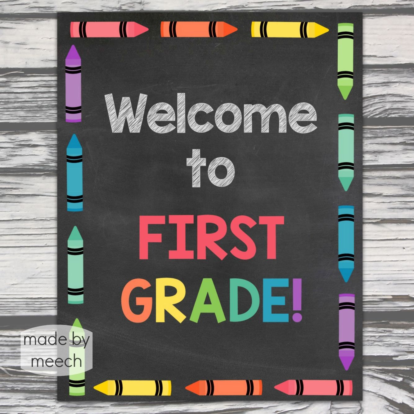 Welcome to First Grade Poster Instant Download