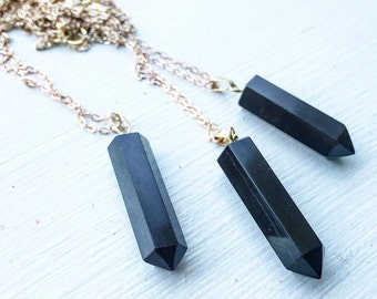 obsidian necklace real