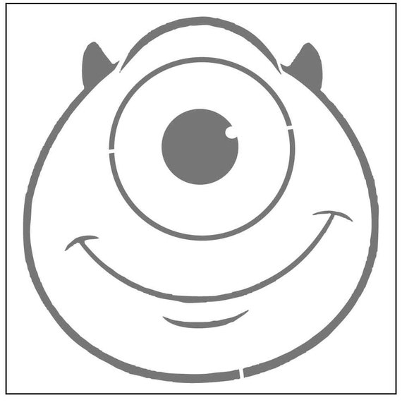 Printable Mike Wazowski Pumpkin Stencil