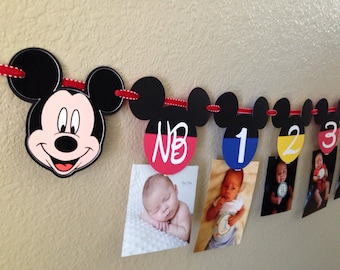 Mickey Mouse Clubhouse Banner, Mickey Mouse Photo Banner, Mickey Mouse Party, Mickey Mouse Birthday, Mickey Mouse