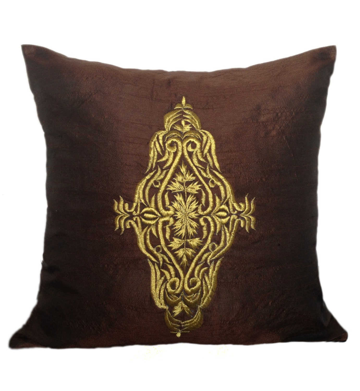 Brown Gold Damask Pillow Cover Brown Gold Pillow For Couch