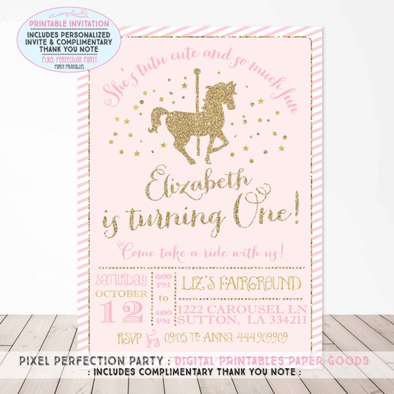 Carousel Party Invitations 2