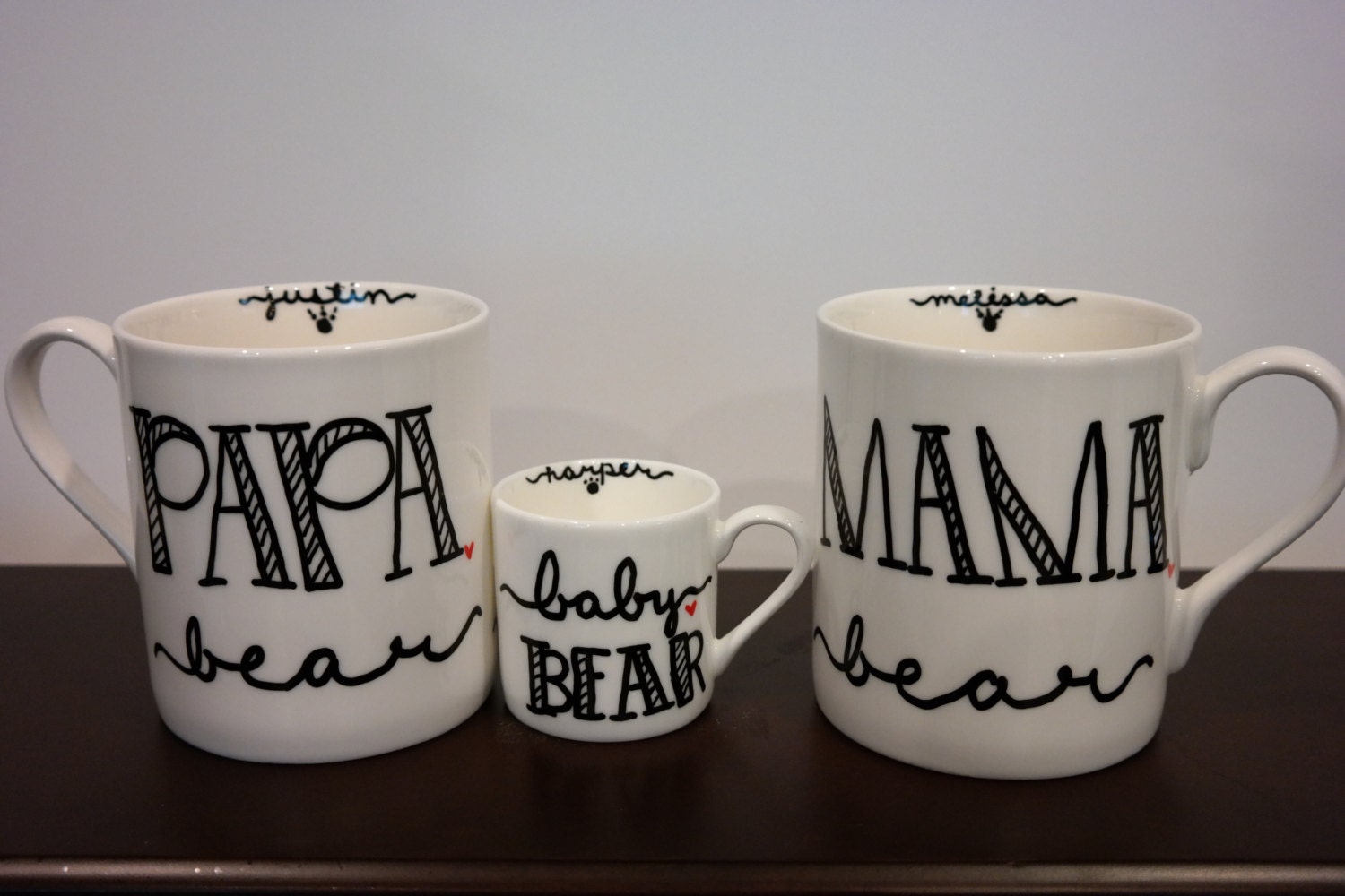 Mama Papa and Baby Bear Coffee Mug New Parents Gift