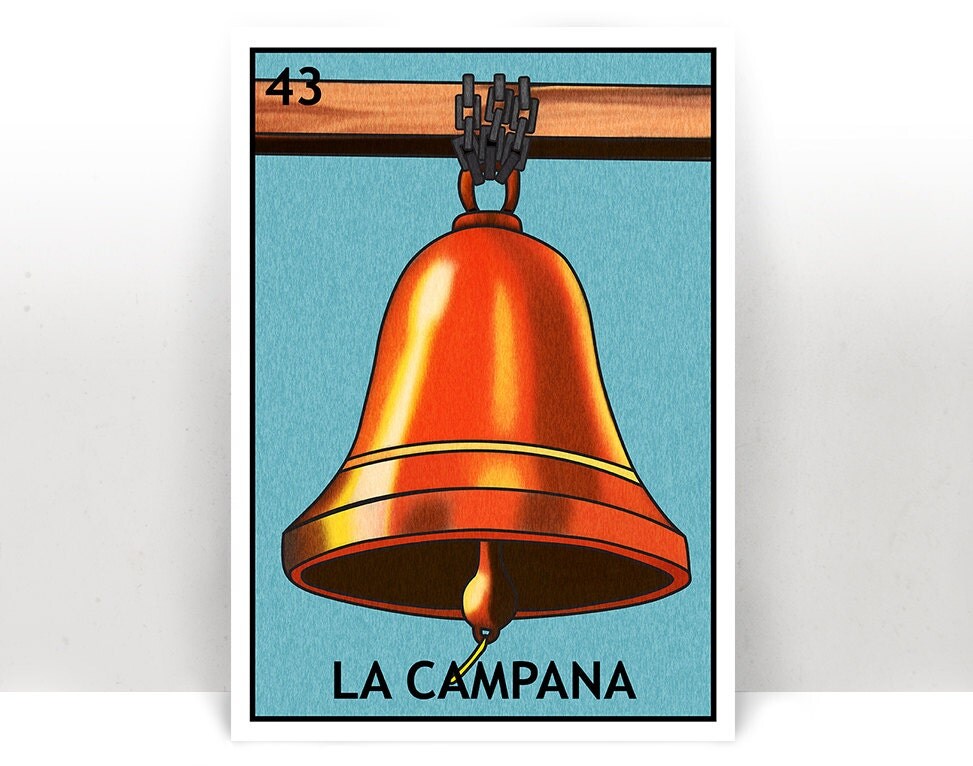 La Campana Lotería The Bell Lottery Art by PrintableAndAwesome