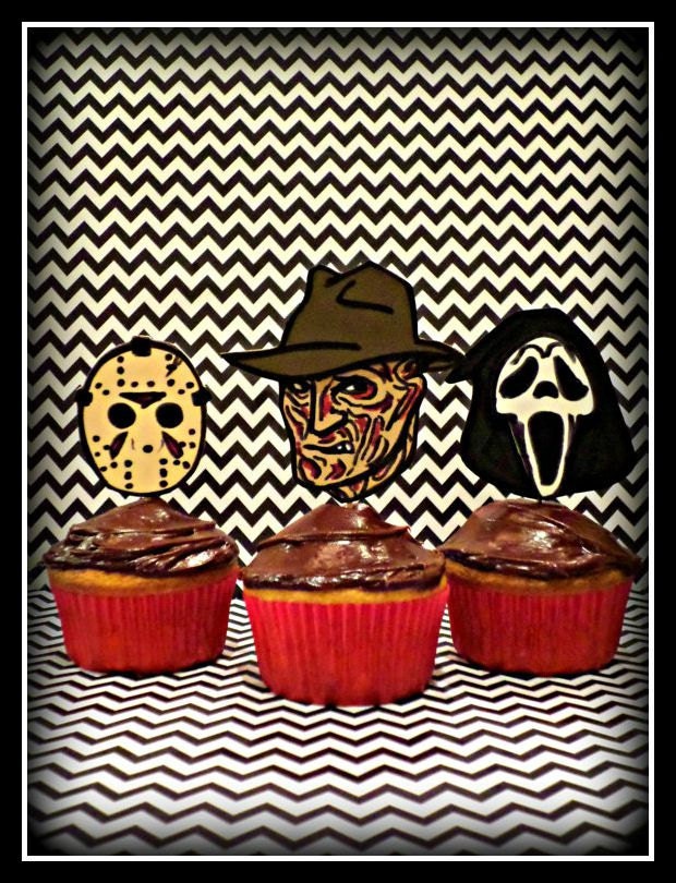 Horror Movie/Halloween Inspired Party Cake Toppers