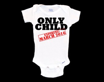 Funny Baby Onesie, New Bother Sister Onsie, Only Child Expiring Shirt, Custom Shower Gift, Infant One-Piece, Sibling Toddler T-Shirt, Onezie