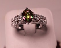 wedding rings moonstone mystic topaz jewelry