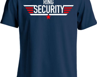 Funny Wedding Shirt Ring Security T Shirt Gifts For Ring Bearer Wedding Party T- Shirt Youth Tee MD-436(RING SECURITY)