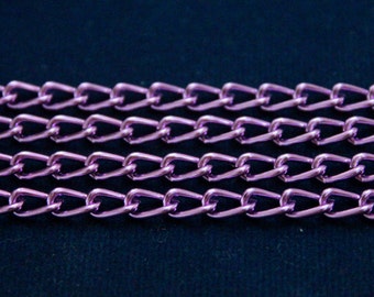 10 Meters ( 33 Feet ) 4x8 mm Aluminium Purple Chain