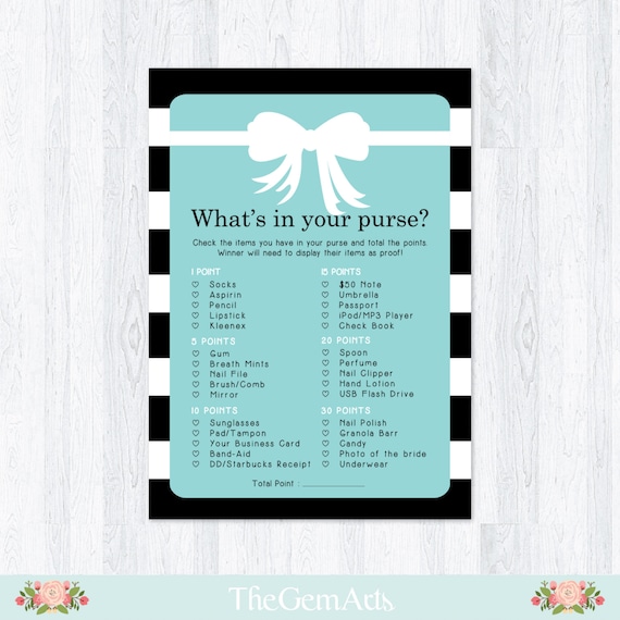 cards j printable bridal game printable shower in your What's game purse