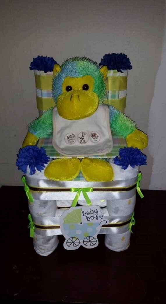 Diaper High Chair Baby Shower Centerpiece by LaWandasBoutique