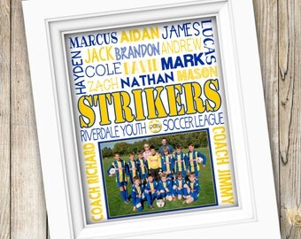 Soccer Coach Gift ~ End of Season Soccer Team Gift ~ Personalized Team Photo ~ Soccer Coaches Thank You Poster ~ PRINTABLE DIGITAL