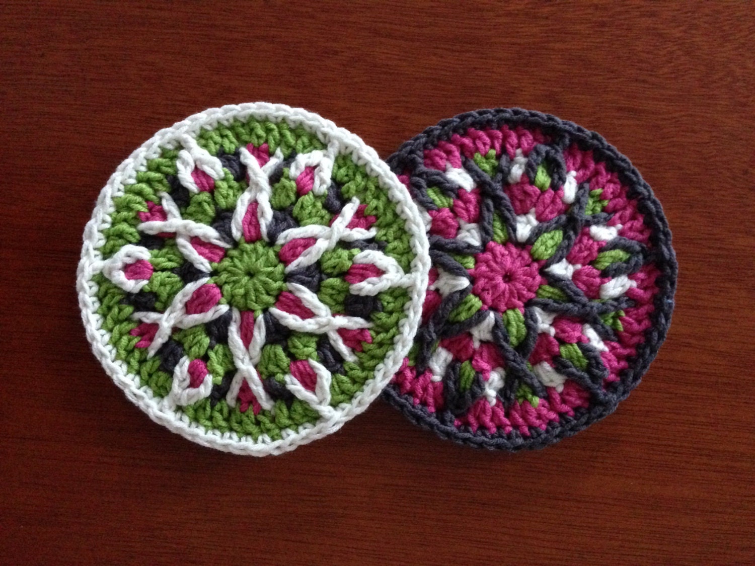 Crochet Mandala Coaster Pattern / Tutorial Crochet Mandala