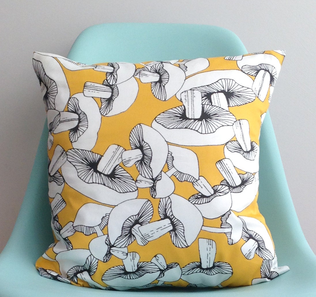 mushroom no.1 throw pillow by shopMikro on Etsy