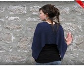 ON SALE Bamboo poncho in navy midnight blue ON SALE Bamboo poncho in navy midnight blue