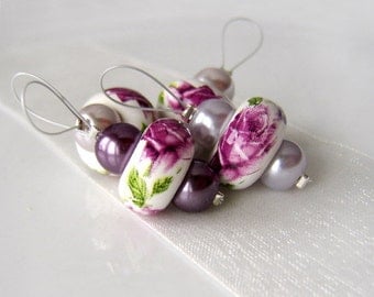 Posy and Pearls - Four Snag Free Stitch Markers - Fits Up To 6.5 mm (10.5 US) - Limited Edition