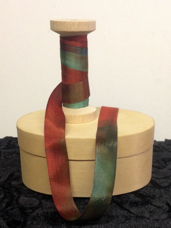 SEAM BINDING RIBBON Green and Red Seam Binding Seam Binding