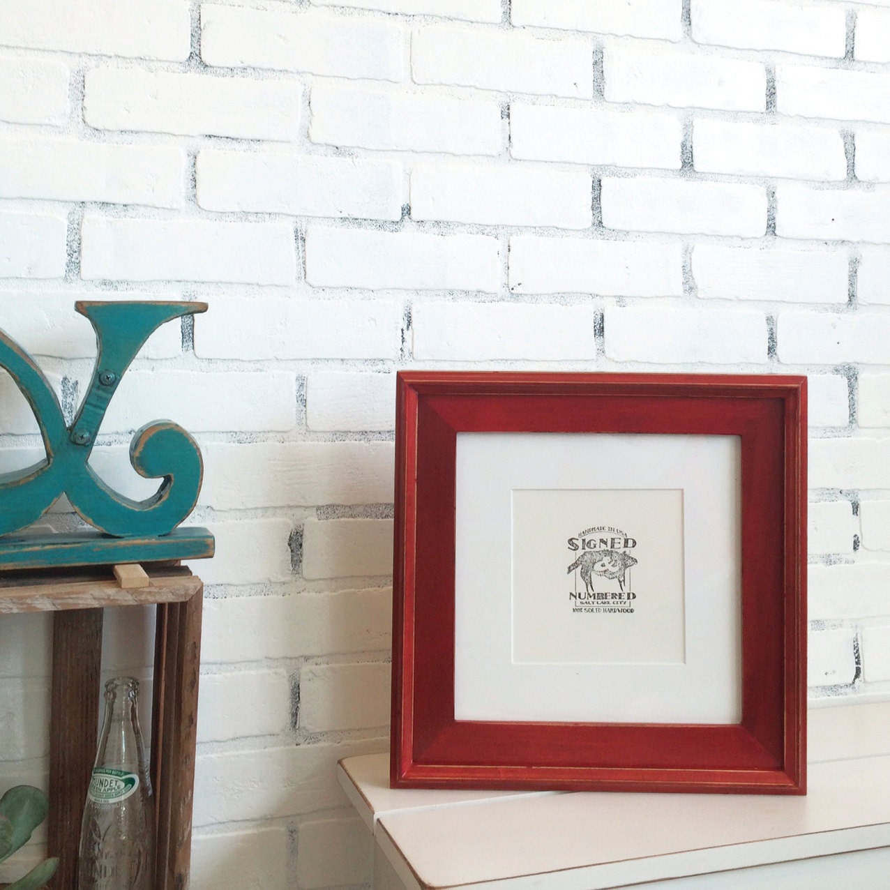 10x10 inch Square Picture Frame in Double by signedandnumbered