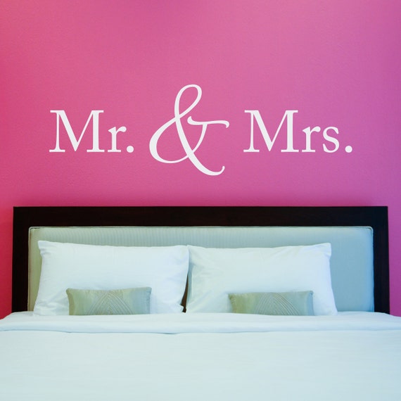 Mr. & Mrs. Wall Decal Married Decal Mr and Mrs Quote