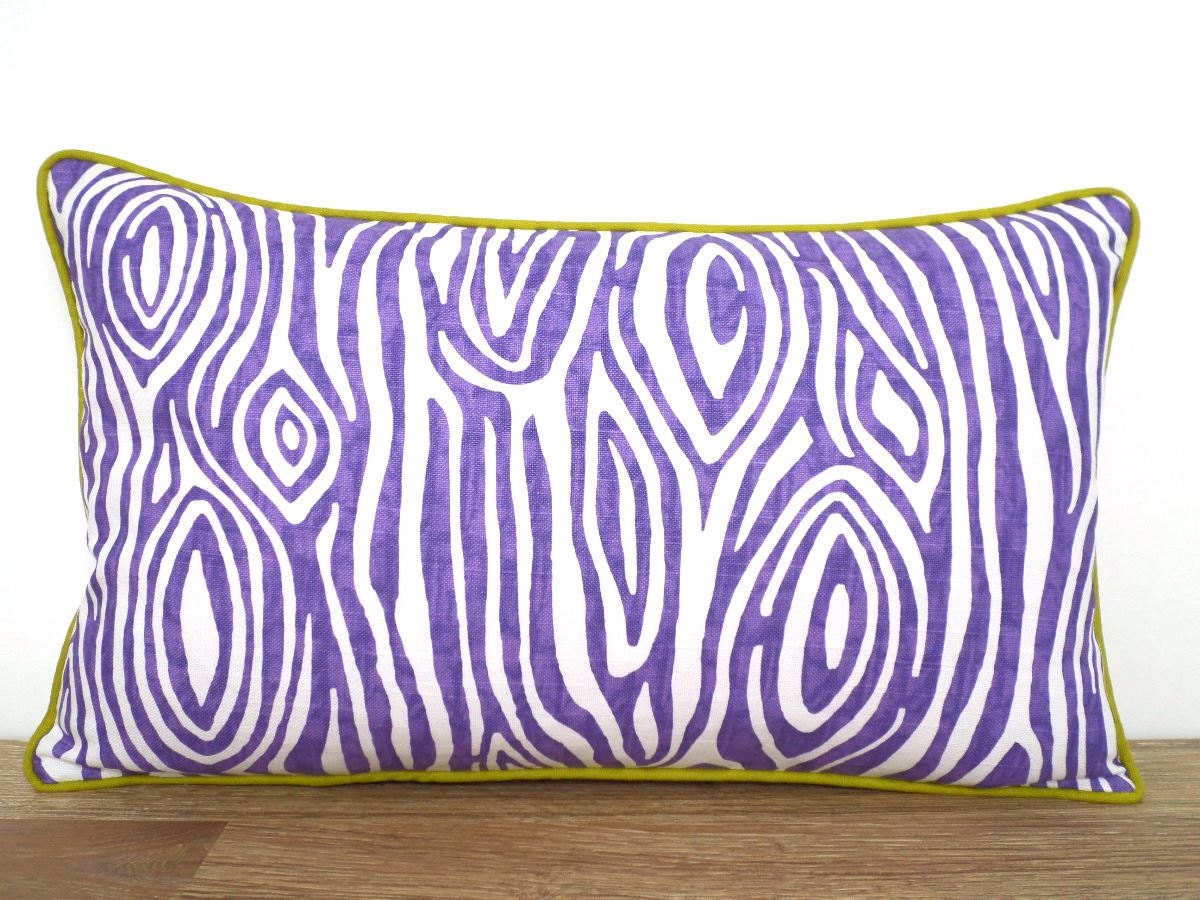 Light purple throw pillow cover animal print pillow case dorm