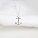 Anchor Necklace - Tiny Sterling Silver Anchor - SALE